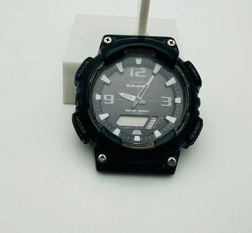 Casio 5 Alarm AQ S810W 5208 Men Wrist Watch AS IS to restore Parts