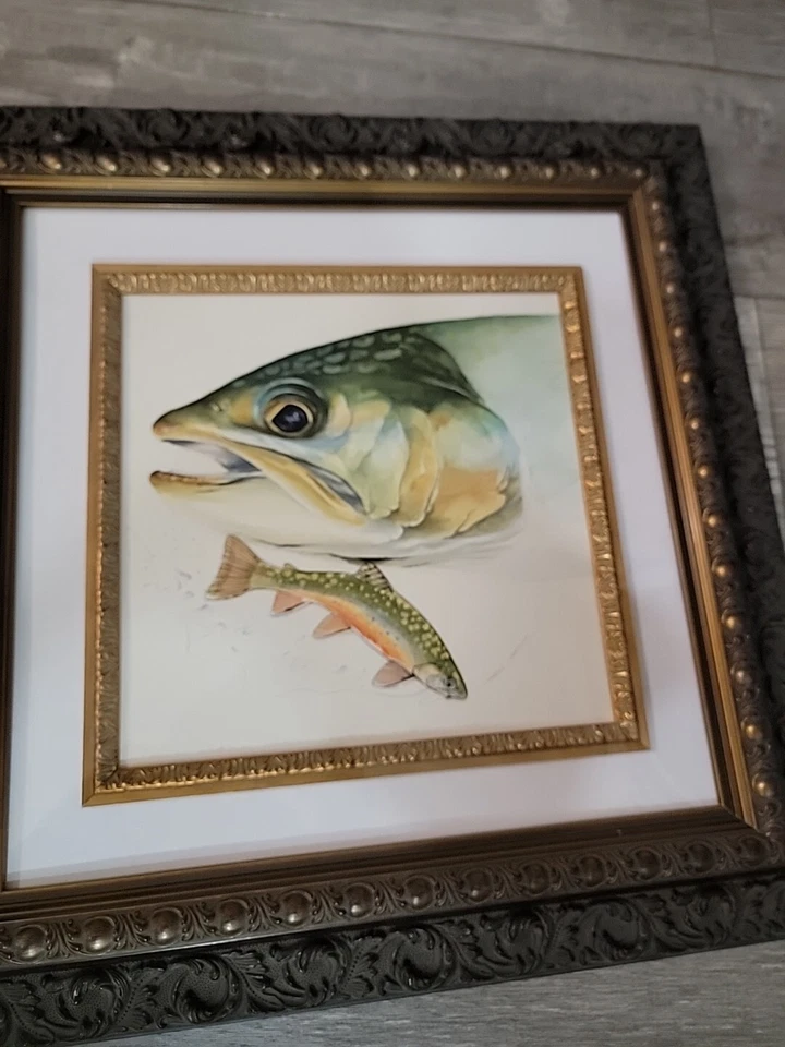 Juego 4 arte acuarela original Charles Jardine hecho para carrete Hardy Perfect 150th Foto 3 de 4