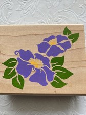 Morning Glory Flower Rubber Stamp By Rubber Stampede New Large