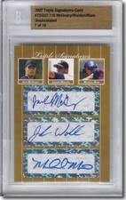 Jack McGeary * Jordan Walden * Michael Main * Autograph Rookie Auto BGS #/10