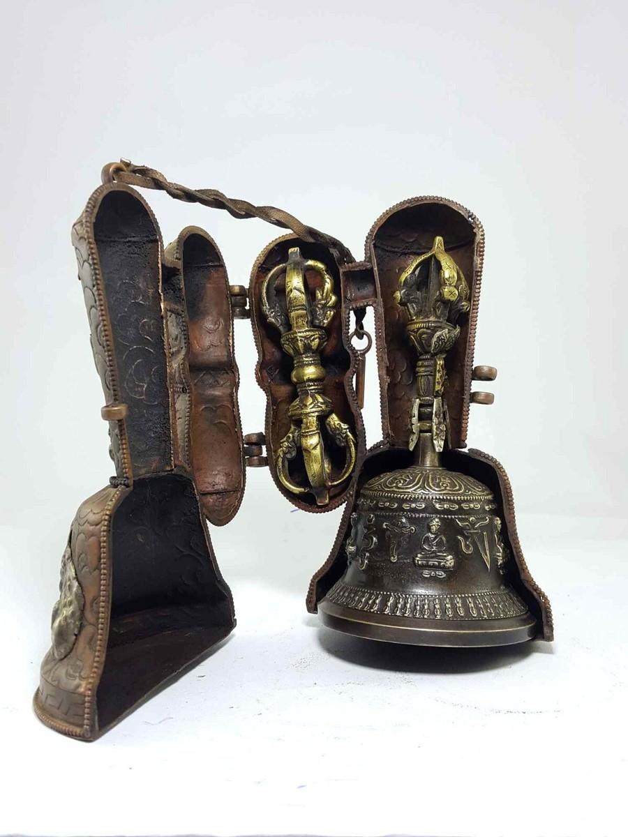 オールドチベット仏教 銅製 金工細工仏陀鈴 Dorje Vajra Bell オールドチベット仏教 銅製 金工細工仏陀鈴 Dorje Vajra Bell