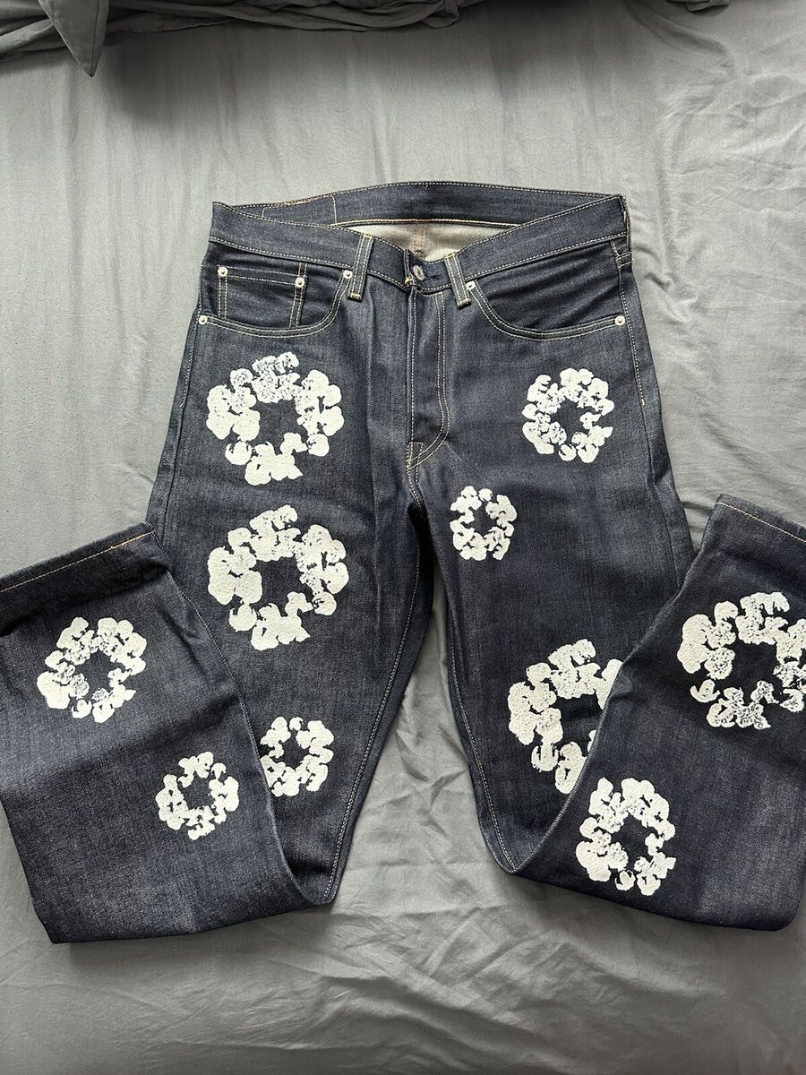 Denim Tears X Levi's Cotton Wreath Jean Raw (Selvedge Denim Tears X Levi's Cotton Wreath Jean Raw (Selvedge