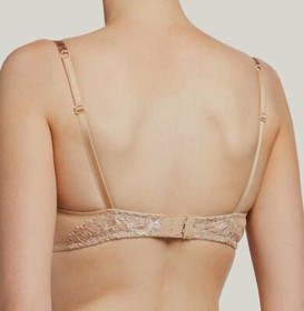 $183 Lise Charmel Women Beige Ecrin Glamour Demi Cup Underwire Bra Size 34D