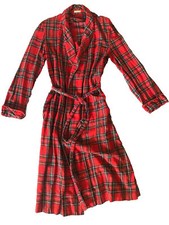 Brooks Brothers Mens Robe Plaid Christmas Red Vtg