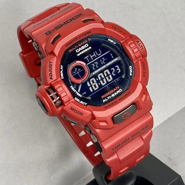 CASIO G-SHOCK GW-9200RDJ-4JF Red Tough Solar Mens Watch Used 2d26077
