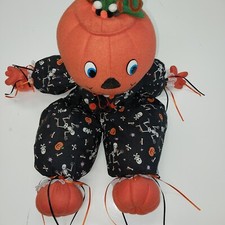 Halloween Pumpkin Head Shelf Sitter 24 Doll H...