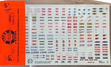 Slixx NASCAR Decals 96 Contingency Sheet 1:24 Scale Model Cars Racing Dragster
