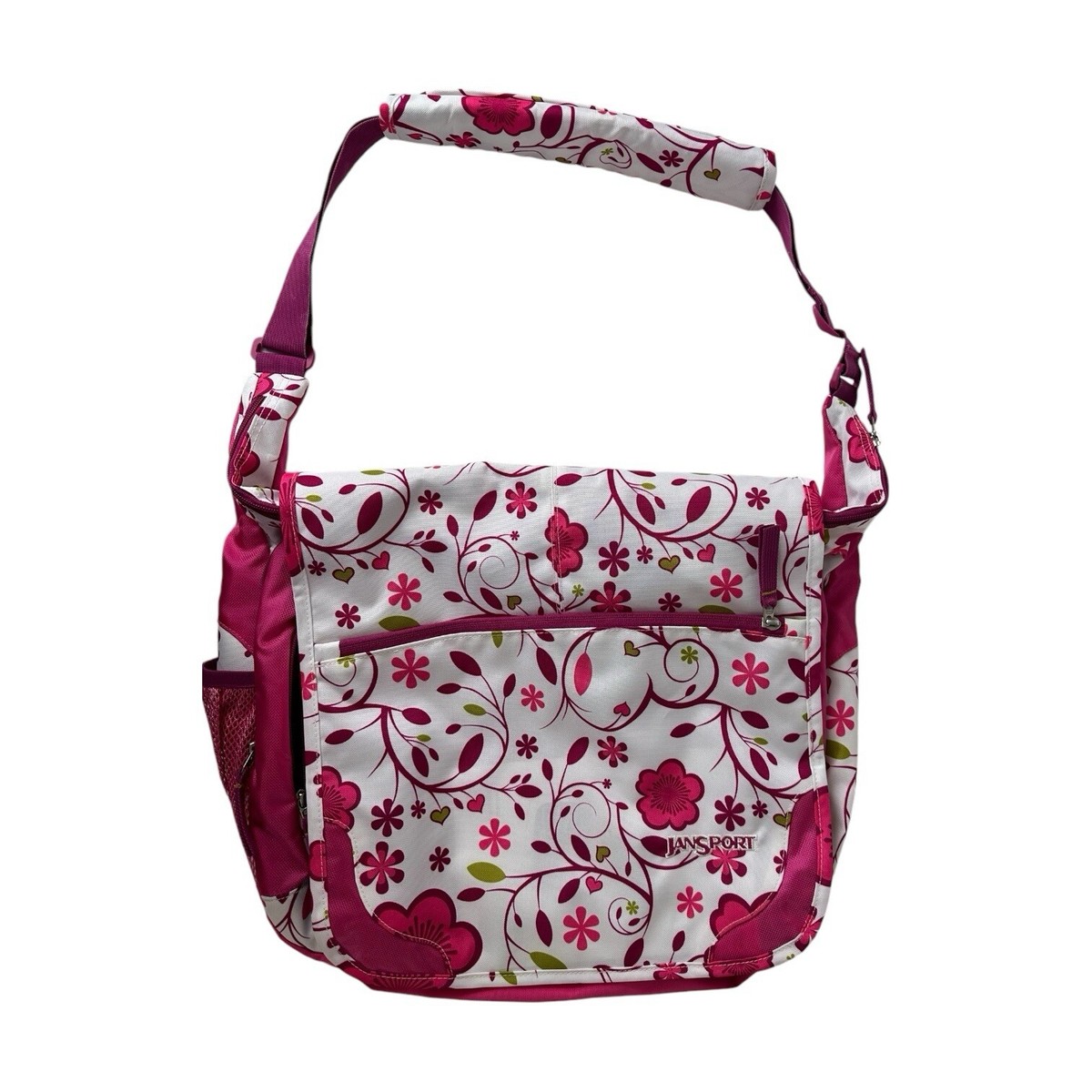 jansport womens laptop messenger bag JANSPORT Tote Oversize Floral Laptop Overnight School Beach Shoulder Bag  POCKETS