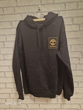 Image of Timberland Stock Logo print hoodie in black Size S