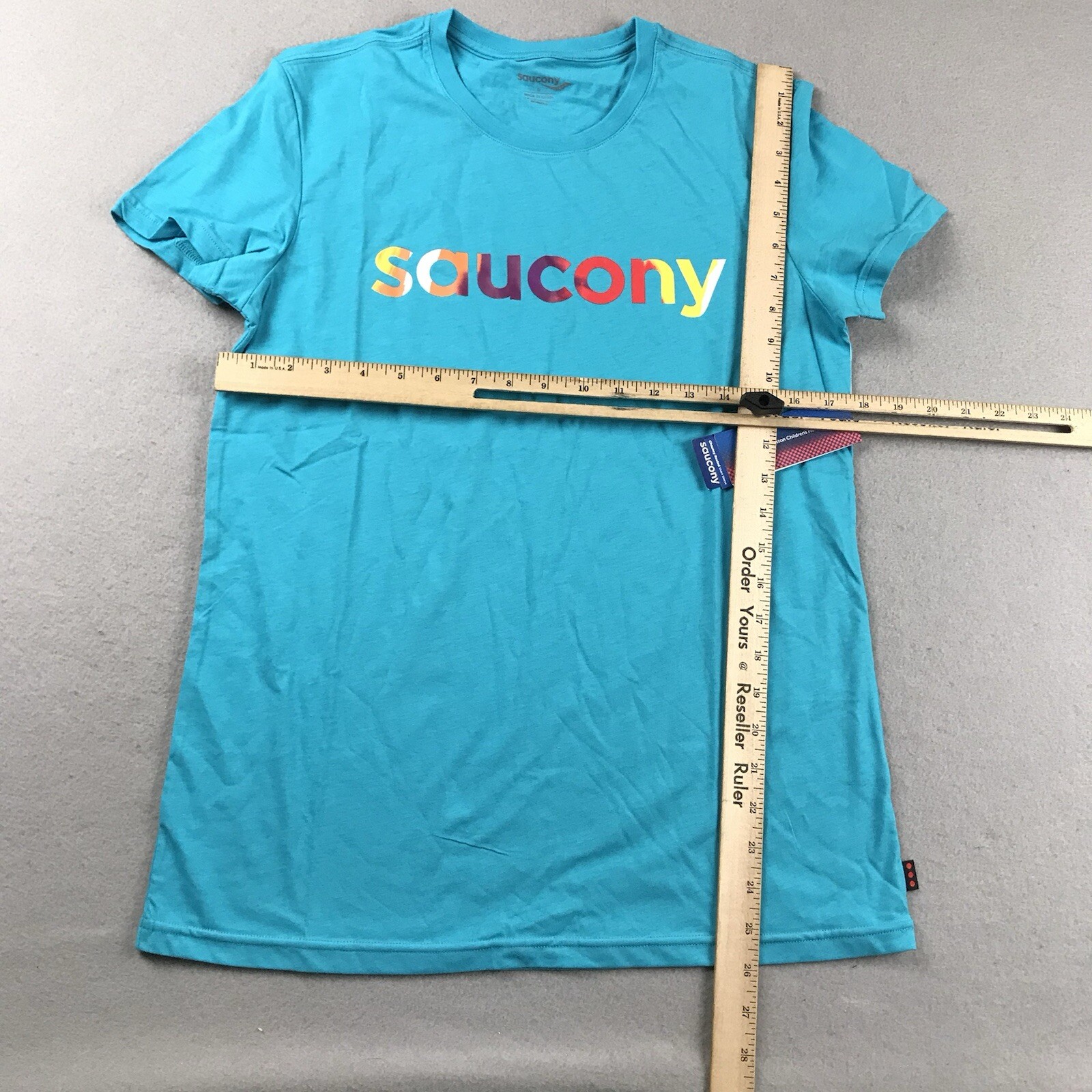 Saucony Shirt Womens Small Blue Organic Cotton Short Sleeves Lightweight Tee NWT thumbnail 7
