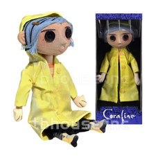 10" CORALINE doll RAINCOAT boots REPLICA PROP toy RAIN COAT neil gaiman NECA