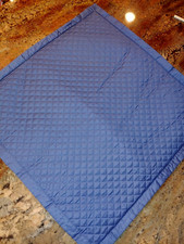 Ralph Lauren Wyatt Blue Cotton Sateen Diamond Quilted Throw Pillow Cover 20"