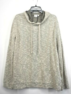 Onia Mens Beige Long Sleeves Cotton Blend Michael Textured Knit Hoodie XL  $120