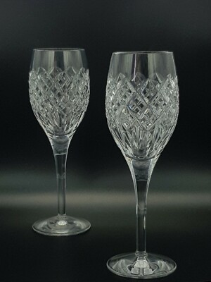 Ein Paar seltene eingestellte Stuart Crystal Stu118 Weingläser