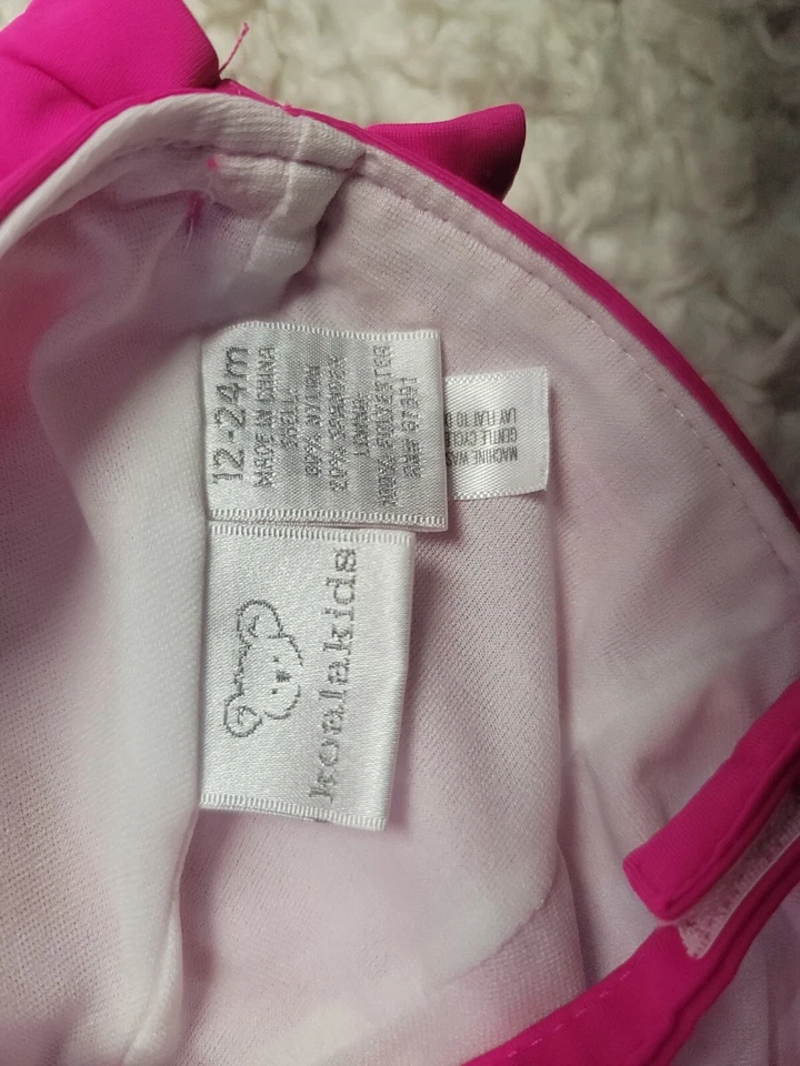 Koala Kids Baby Girls Hot Pink Hat 12-24 Monrhs Sun Summer - Image 4 of 4