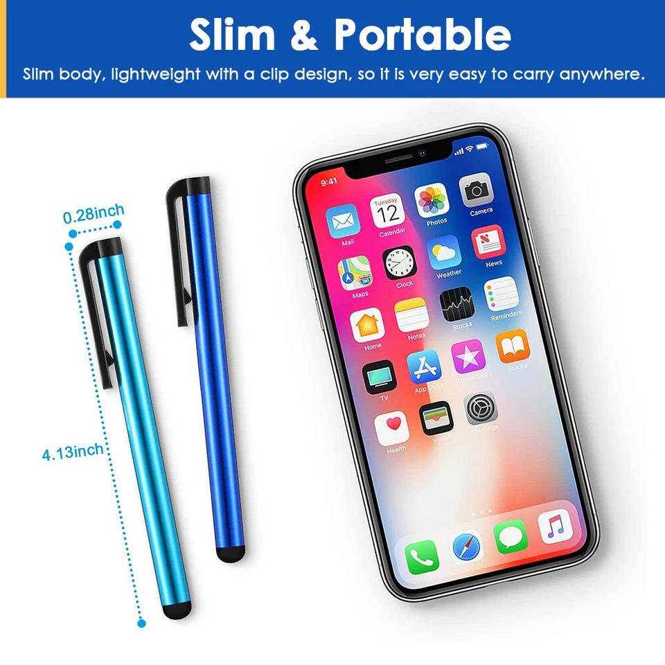 Lápiz óptico capacitivo de pantalla táctil universal para iPad iPhone Tablet Samsung 40 un. Foto 3 de 4