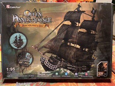 The Queen Anne s Revenge Blackbeards Pirate Ship Cubic Fun 3D Puzzle 1:95 T4018h