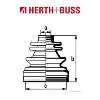 Herth+Buss Jakoparts Achsmanschetten Satz FüR Nissan Almera II Opel Monterey B