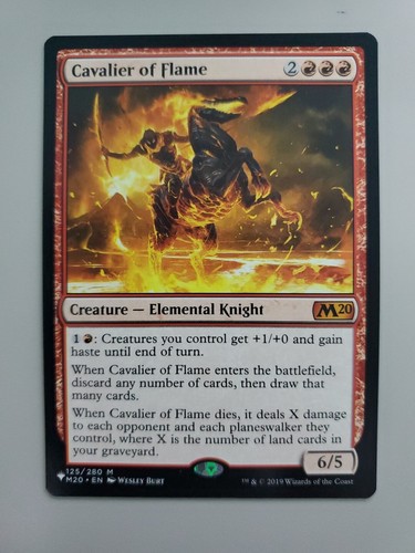 MTG Cavalier of Flame Mystery Booster 2 Core Set 2020 Regular Mythic