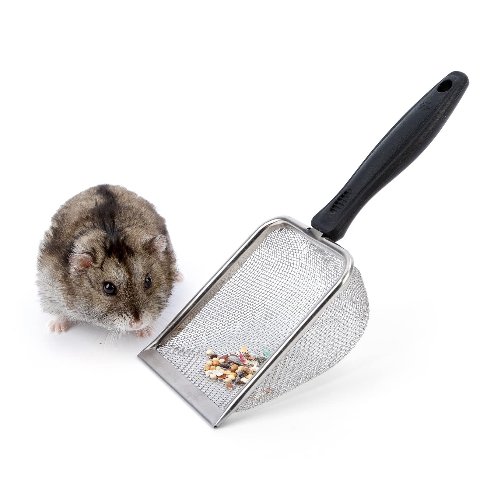 Pelle en acier inoxydable pour hamster tamis à mailles anti-gaspillage
