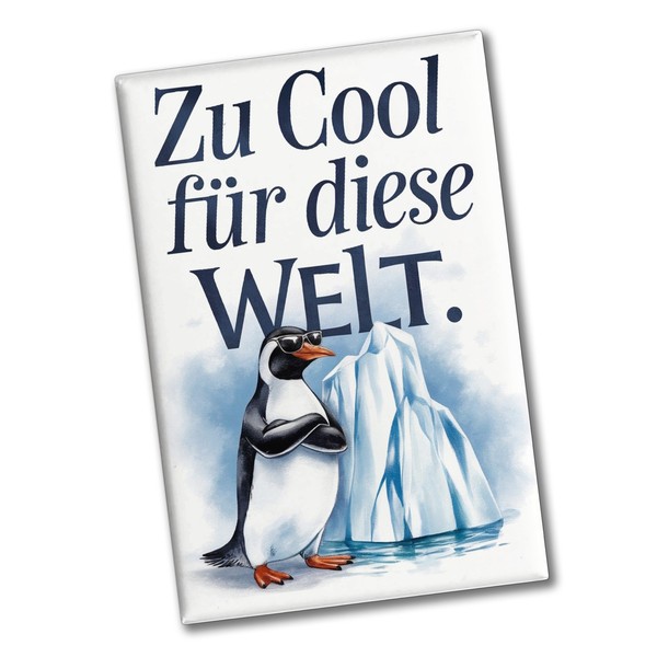 Zu Cool FüR Die Welt Souvenir Souvenir Magnet - Pinguin Mit Sonnenbrille-image