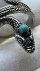 Vintage USSR Soviet 875 Sterling Silver Ring with Turquoise for Women 7
