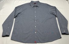 UNTUCKit Pio Cesare Wf Size XXXL Mens Button Up Shirt Pocket Long Sleeve Blue