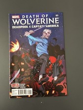 Death of Wolverine Deadpool and Captain America 1A McGuinness VF/NM 2014 💥