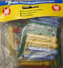 25 Plastik Rundkopf-Wäscheklammern Rundkopfklammern zum Stecken Klammern