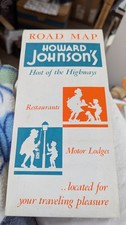 Vintage Paper Travel 1950’s/60’s HOWARD JOHNSON'S Central & Eastern USA ROAD MAP