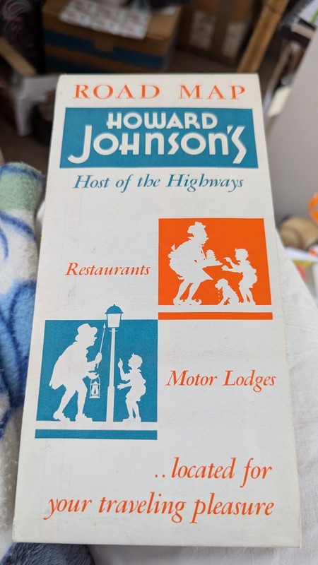 Vintage Paper Travel 1950’s/60’s HOWARD JOHNSON'S Central & Eastern USA ROAD MAP