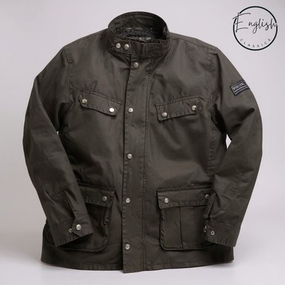 Barbour International Duke Wachsjacke Herren Large schwarz