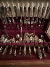 1940s 90 Pc Silver Plate Flatware,