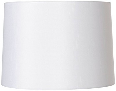 White Fabric Medium Hardback Lamp Shade 13'' Top x 14'' Bottom x 10'' High (Spider)