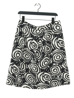 Clements Ribeiro Damen Midi Rock XL weiß Leinen