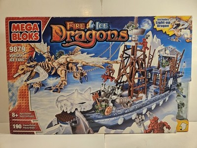 2004 New Mega Bloks Dragons Fire & Ice Vorgan Ice Fang 9879 Sealed