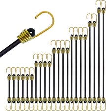 Mini Bungee Cords with Hooks, 22-Piece Assortment: (2", 4", 6", 8", 10", 12") Sm