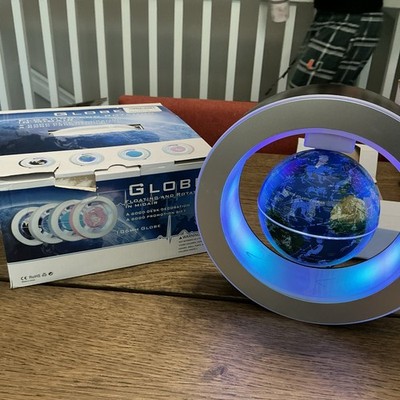 Magnetic Levitating Floating Globe World Map LED Light Night Lamp Home Decor