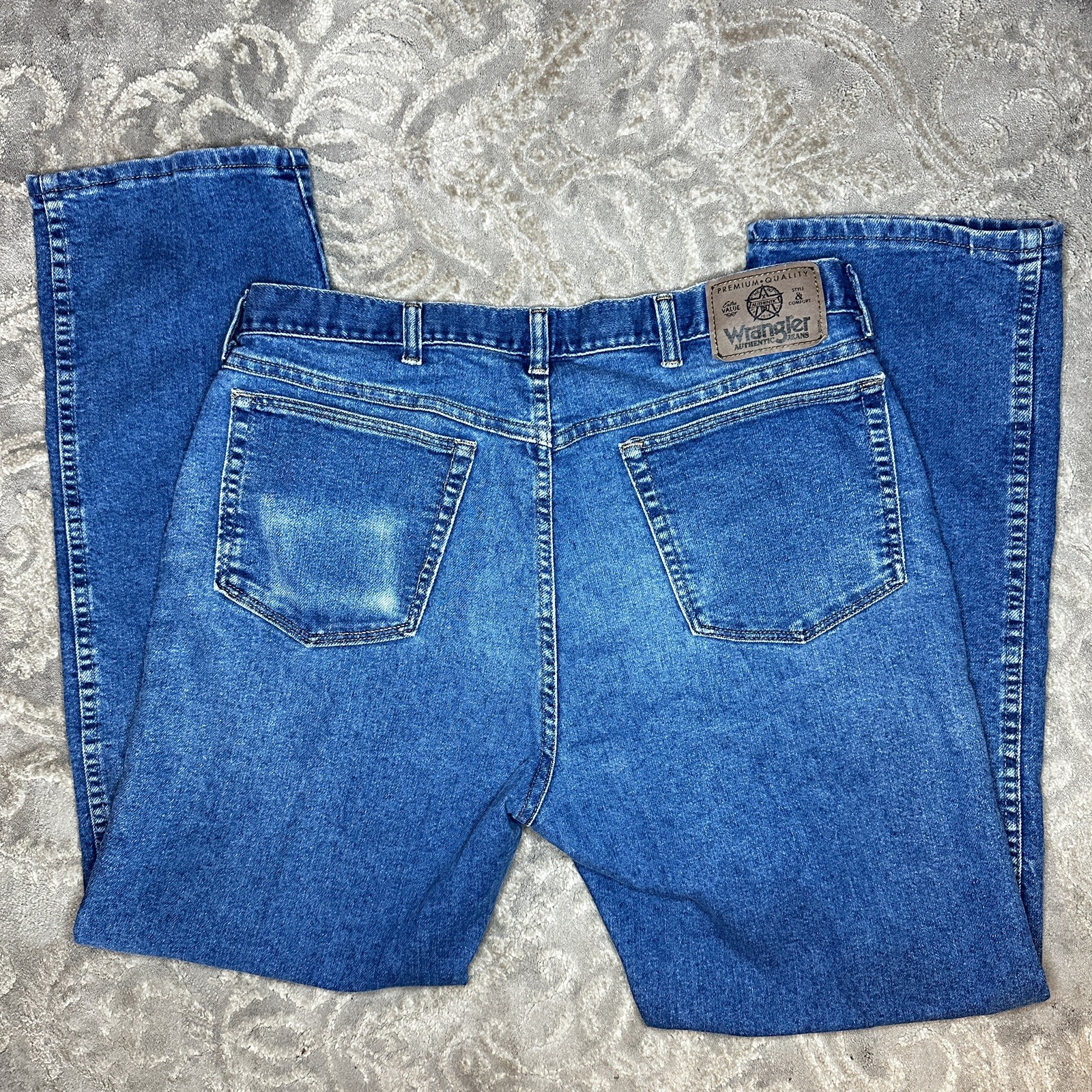 Mens 36x32 Blue Western Denim 85900dw Straight Leg