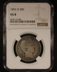 1892-O Barber Half Dollar - 50c NGC VG08 - Tough Coin!