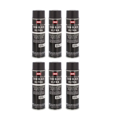 SEM 49133 Matte Trim Black Ultra Paint 14.5 oz (6 Pack)