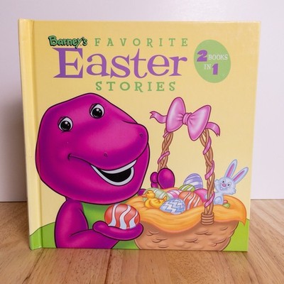 Vintage 2001 Barney's Favorite Easter Stories Hardcover Book Scholastic 2 In 1