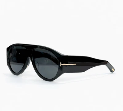 Lunettes de soleil Tom Ford Bronson TF1044 verres noirs 60-12-140 mm neuves - Photo 1/4