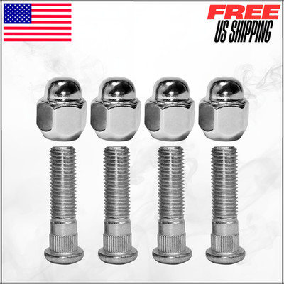 Chrome Wheel Lug Stud Nut Set For Hyundai Sonata Kia Optima Soul 8PC M12x1.5