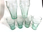 Coca-Cola Set Of 6 Libby Pebbled Green Glasses 6 1/2'' Tall, 14 Ounces — photo 7