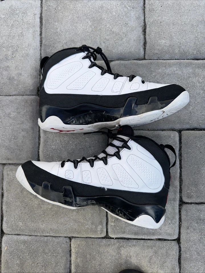 Jordan 9 Retro Negro Blanco Rojo Talla 7.5 Foto 2 de 4