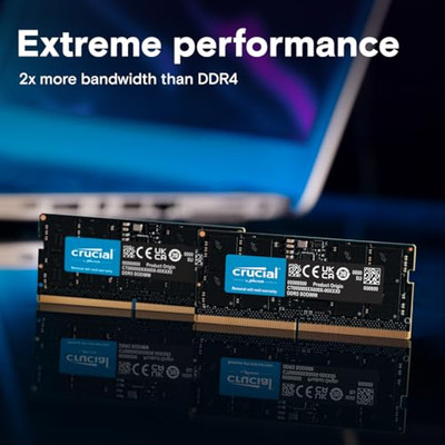 Crucial RAM 64GB Kit (2x32GB) DDR5 5600MHz Laptop Memory