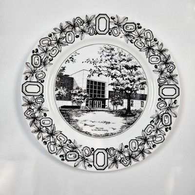 Oneida Commemorative Plate 10.5'' White OSU Ohio Union 1951-2007 Bone China