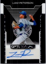2025 Leaf Liam Peterson Optichrome Baseball Black 1/1 Auto