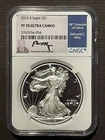 2019-S $1 SILVER AMERICAN EAGLE NGC PF70 signed EDMUND C. MOY : 07269